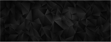 Modern tasarım için siyah üçgen şekilli soyut geometrik kaos arkaplanı.