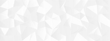 Modern grafik projeleri için düşük poli tasarımı ve beyaz üçgen deseni olan soyut geometrik arkaplan.
