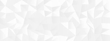 Modern tasarım arka planı için beyaz çokgen üçgenli soyut geometrik desen.