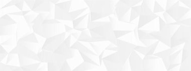 Modern tasarım için beyaz çokgen desenli geometrik soyut arkaplan.