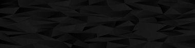 Modern tasarım projeleri için soyut geometrik siyah düşük polyester arkaplan.