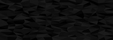 Modern arkaplanlar için siyah üçgen desenli geometrik soyut tasarım.