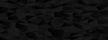 Modern tasarım ve arka planlar için soyut geometrik siyah çokgen deseni.
