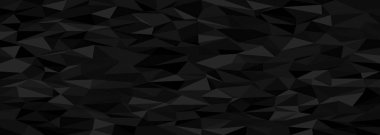 Arkaplan ve dokular için karanlık üçgen desenli soyut geometrik kaos.