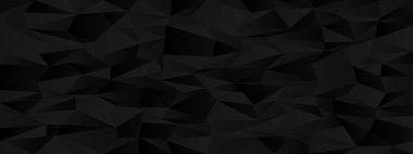 Modern arkaplan tasarımı için soyut geometrik siyah çokgen deseni.