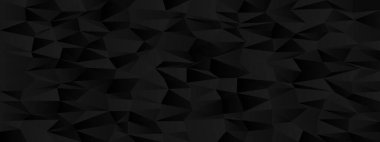 Modern tasarım projeleri için soyut geometrik siyah çokgen arkaplan.