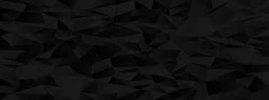 Modern tasarım ve dijital projeler için üçgen şekilli soyut geometrik koyu arkaplan.