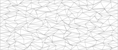 Modern tasarım ve arkaplan kullanımı için kaotik üçgen çizgileri olan soyut geometrik desen.