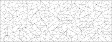 Modern iç tasarım ve dekorasyon için kaotik üçgen ağlı soyut geometrik desen.