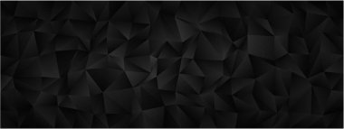 Modern tasarım projeleri için soyut geometrik siyah çokgen arkaplan.