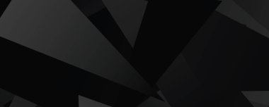 Keskin kenarları ve derinliği olan koyu minimalist dizaynlı soyut geometrik şekiller.