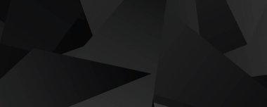 Keskin üçgen şekilli soyut geometrik siyah çokgen deseni.