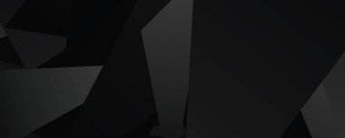 Açısal şekilleri ve gölgeleri olan soyut koyu geometrik arkaplan.