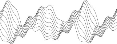 Modern tasarım ve dijital projeler için dinamik çizgiler içeren soyut dalga biçimi deseni.