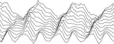 Modern duvar kağıdı ve dekoratif sanat kavramları için soyut dalga deseni tasarımı.