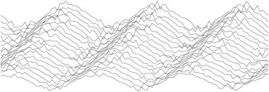 Teknolojik arkaplan ya da modern sanat projesi için soyut dalga desen tasarımı.