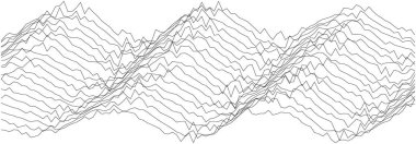 Modern tasarım konseptleri ve sanat projeleri için soyut dalga desenleri.