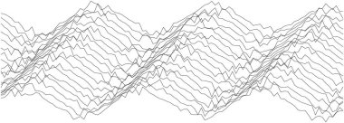 Modern tasarım için dinamik eğriler ve akan ritimli soyut doğrusal dalga deseni.