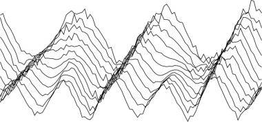 Yaratıcı arkaplan ve dokular için monokrom tasarımında soyut dalga desenleri.