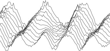 Modern sanat dekoru veya grafik tasarım projeleri için soyut minimalist dalga deseni.
