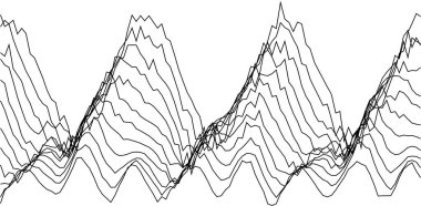 Modern tasarım projeleri ve yaratıcı arkaplanlar için soyut geometrik dalga desenleri.