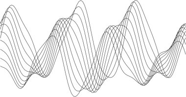 Modern tasarım ve yaratıcı arkaplanlar için soyut dalgalı çizgi deseni.