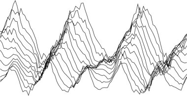 Yaratıcı tasarım ve duvar kağıdı için soyut siyah çizgi dalga deseni.