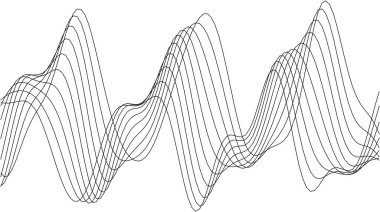 Modern tasarım ve dijital projeler için soyut dalgalı çizgi deseni.