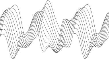 Modern tasarım ve dekorasyon için soyut dalgalı çizgi deseni.