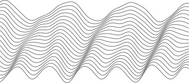 Yaratıcı projeler ve arkaplanlar için soyut siyah ve beyaz dalga deseni tasarımı.