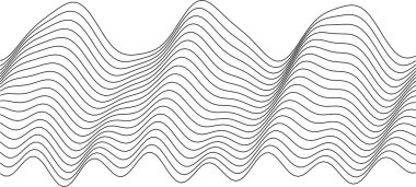 Çağdaş duvar sanatı veya dijital arkaplan için soyut dalga deseni tasarımı.