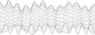 Modern sanat ve yaratıcılık projeleri için soyut çizgi dalga desen tasarımı.