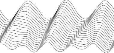 Modern tasarım projeleri için soyut dalgalı çizgi deseni.