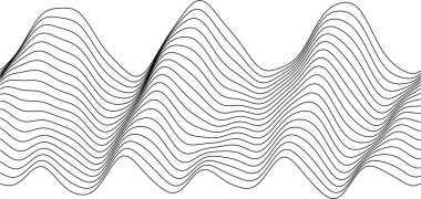 Çağdaş sanat ve yaratıcı projeler için soyut siyah ve beyaz dalga deseni tasarımı.