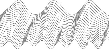 Modern tasarım projeleri ve dinamik arkaplanlar için soyut dalgalı çizgi deseni.