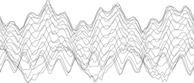 Görsel ortam ve baskılar için soyut dalga biçimi desen tasarımı.