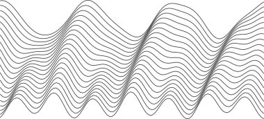 Modern tasarım için soyut dalga deseni - dekor ve arkaplan için minimal çizgi sanat kavramı.
