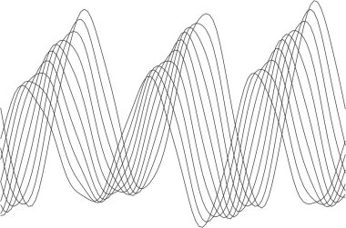 Sanatsal ve grafik tasarım projeleri için soyut dalga deseni.