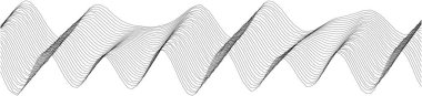 Modern grafik tasarım ve dekorasyon projeleri için soyut dalgalı çizgi deseni.