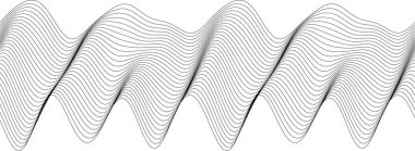 Arkaplan veya dekoratif elementler için soyut dalga çizgileri desen tasarımı.