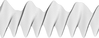 Modern arkaplan ve grafikler için eğri çizgileri olan soyut dalga tasarımı.