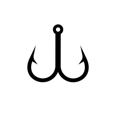 Çifte kanca görüntüsü balık tutma ekipmanlarını sembolize eder, başarılı balıkçılık ve balık yakalama için gereklidir.