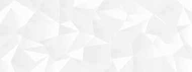 Modern tasarım projeleri için çokgen desenli soyut geometrik beyaz arkaplan.