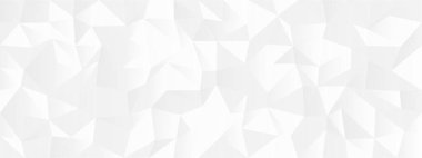 Modern tasarım arka planı için ince beyaz ve gri çokgen şekilli soyut geometrik kaos deseni.