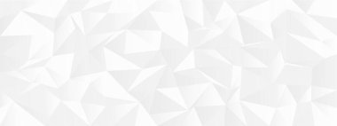 Modern tasarım ve dekorasyon projeleri için beyaz çokgen şekilli soyut geometrik arkaplan.