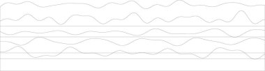 Beyaz arkaplanda birden fazla satıra sahip soyut ses dalgaları.