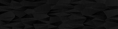 Modern arkaplan tasarımı için siyah çokgen şekilli soyut geometrik desen.