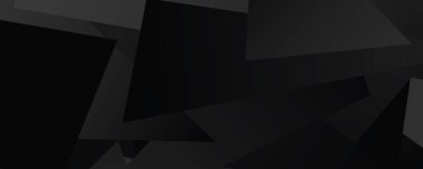 Üstüste binen dikdörtgenler ve üçgenlerle soyut siyah geometrik desen.