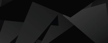 Dinamik açıları ve çakışmaları olan soyut koyu geometrik şekiller.
