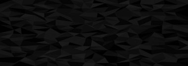 Siyahta geometrik kaos: modern arkaplan ve dokular için soyut desen tasarımı.